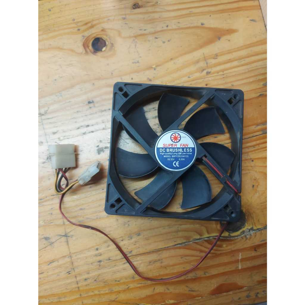 Kipas Fan SUPER FAN DC Brushless 12V 0.20A 12 CM Second Original 2 Kabel