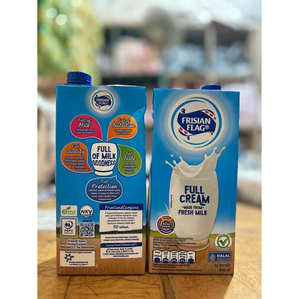 Susu Full Cream Frisian Flag 946 ml | Susu Full Cream