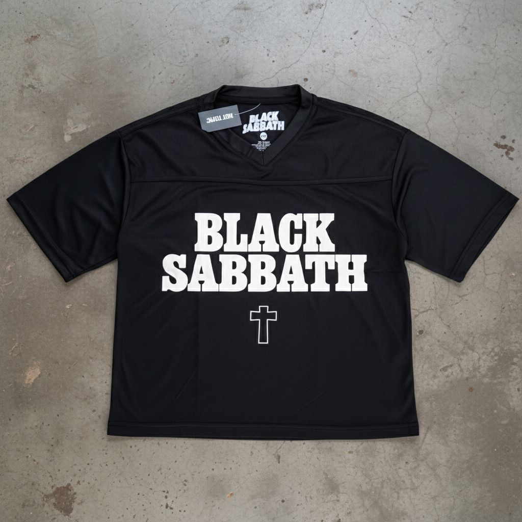 KAOS BAND OFFICIAL BLACK SABBATH FOOTBALL JERSEY