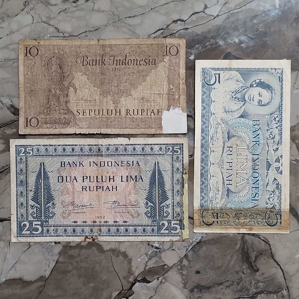uang kuno 3 lembar seri budaya