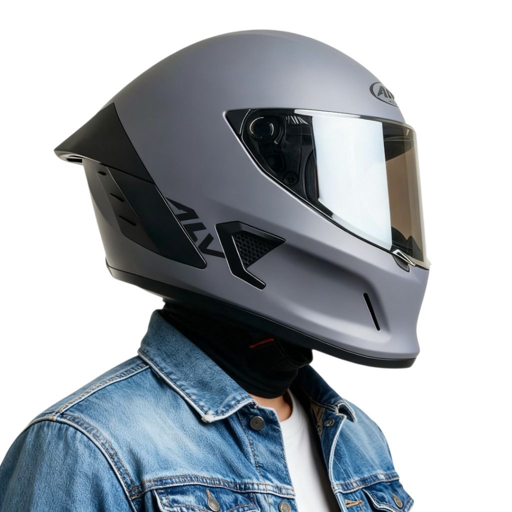Helm Full Face ALV SKULL Solid Original