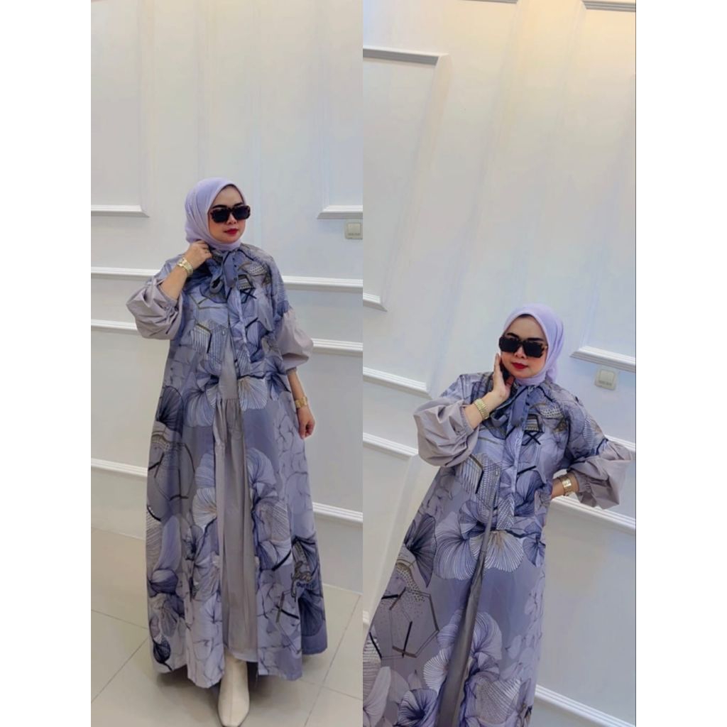 ZUBAIDAH SET ABAYA BAJU LEBARAN BY CALISTHA