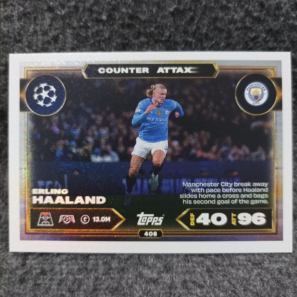 Topps match attax UEFA 25-26 counter attax erling haaland