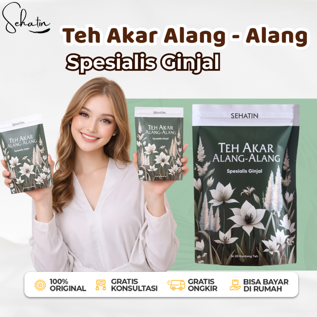 Sehatin Teh Akar Alang Alang Segar Alami Obat Ginjal Teh Celup Alang