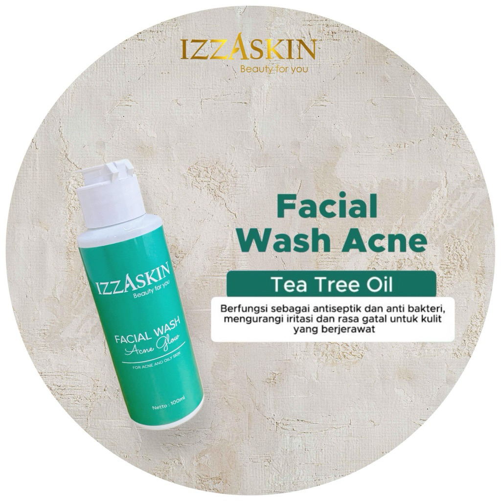 FACIAL WASH ACNE GLOW IZZASKIN BPOM