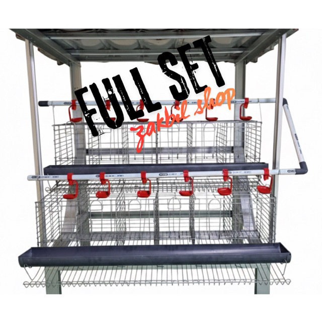 Kandang Ayam Petelur Galvanis Kandang Batre galvanis Full Set