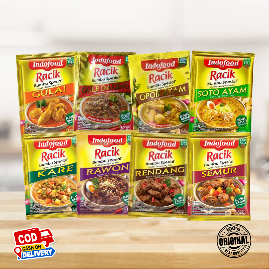 INDOFOOD BUMBU RACIK Spesial Sachet - Bumbu Masak Rendang Soto Ayam Rawon Opor Gulai Semur Balado Pr
