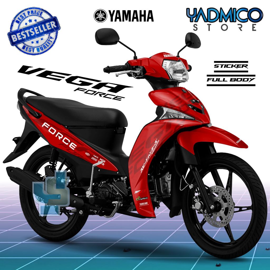 Decal Vega Force Full Body - Stiker Motor Vega Force Full Body - Dekal Vega Force Full Body - Stripi