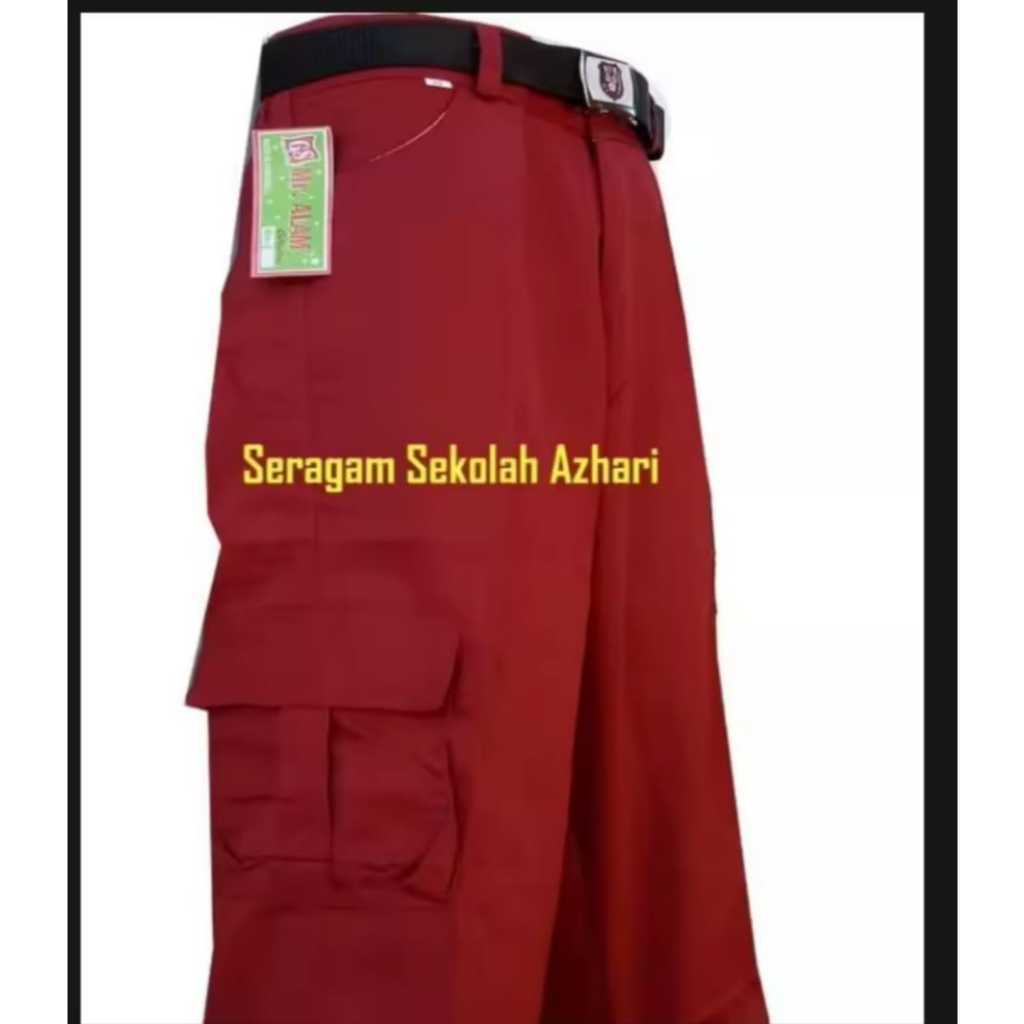 Celana Panjang merah PDL/Gembol/Cargo Seragam Sekolah SD Terbaik dan tahan lama