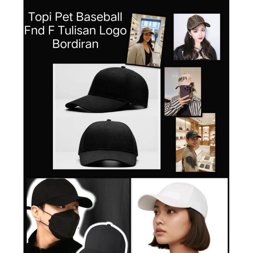 Topi Baseball Fnd Logo F Topi Wanita Pria Topi Tulisan Topi Caps Topi Keren Topi Kekinian