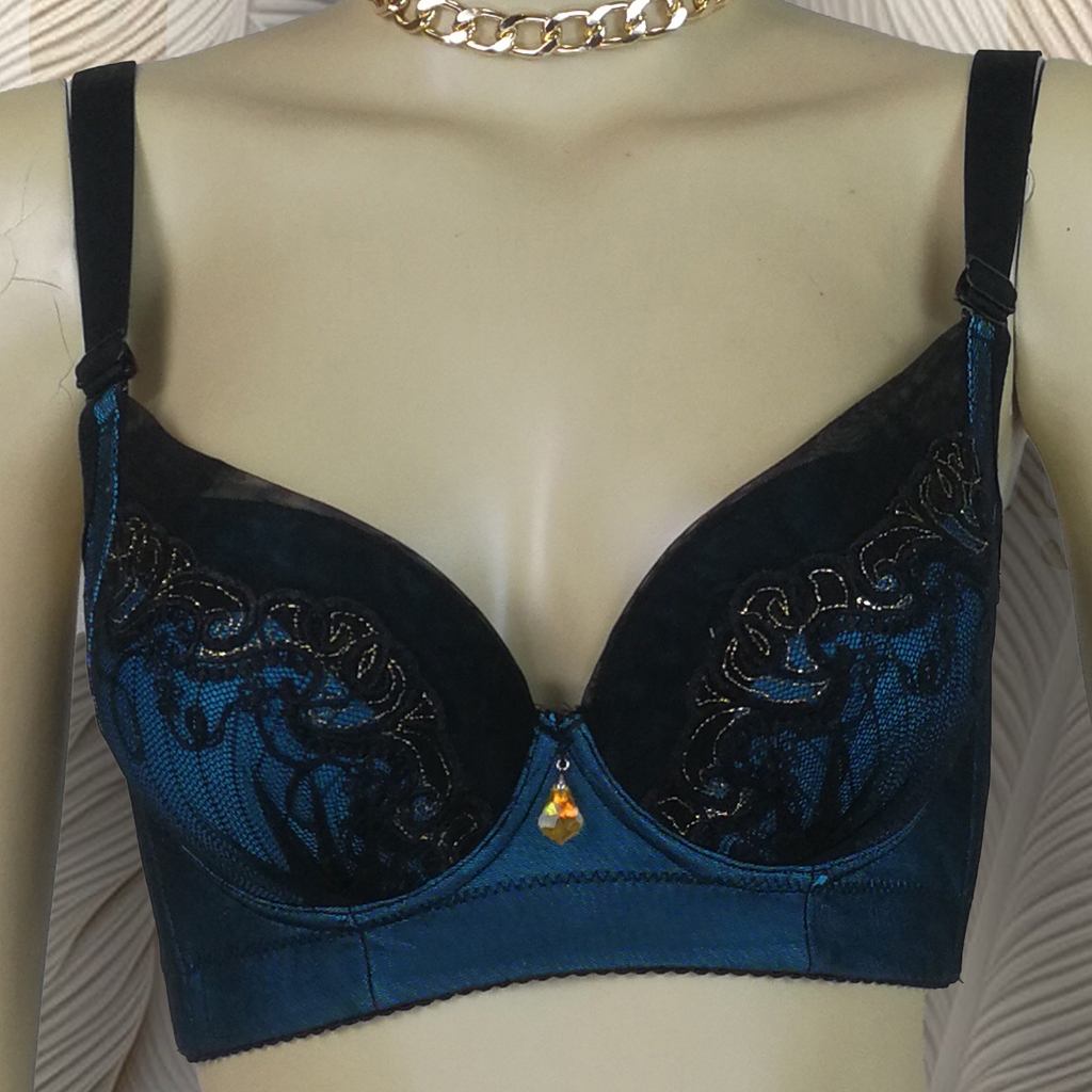 Lace Underwire Bra 34B Bra Renda Berkawat Busa Tebal BRA23 Design Elegant Halus Tebal Nyaman