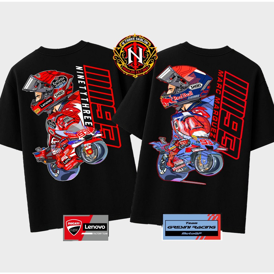 BAJU KAOS MARC 93 DUCATI GRESINI/LENUVO CORE REACING/KAOS MOTOGP24/25/BUAT PRIA/WANITA