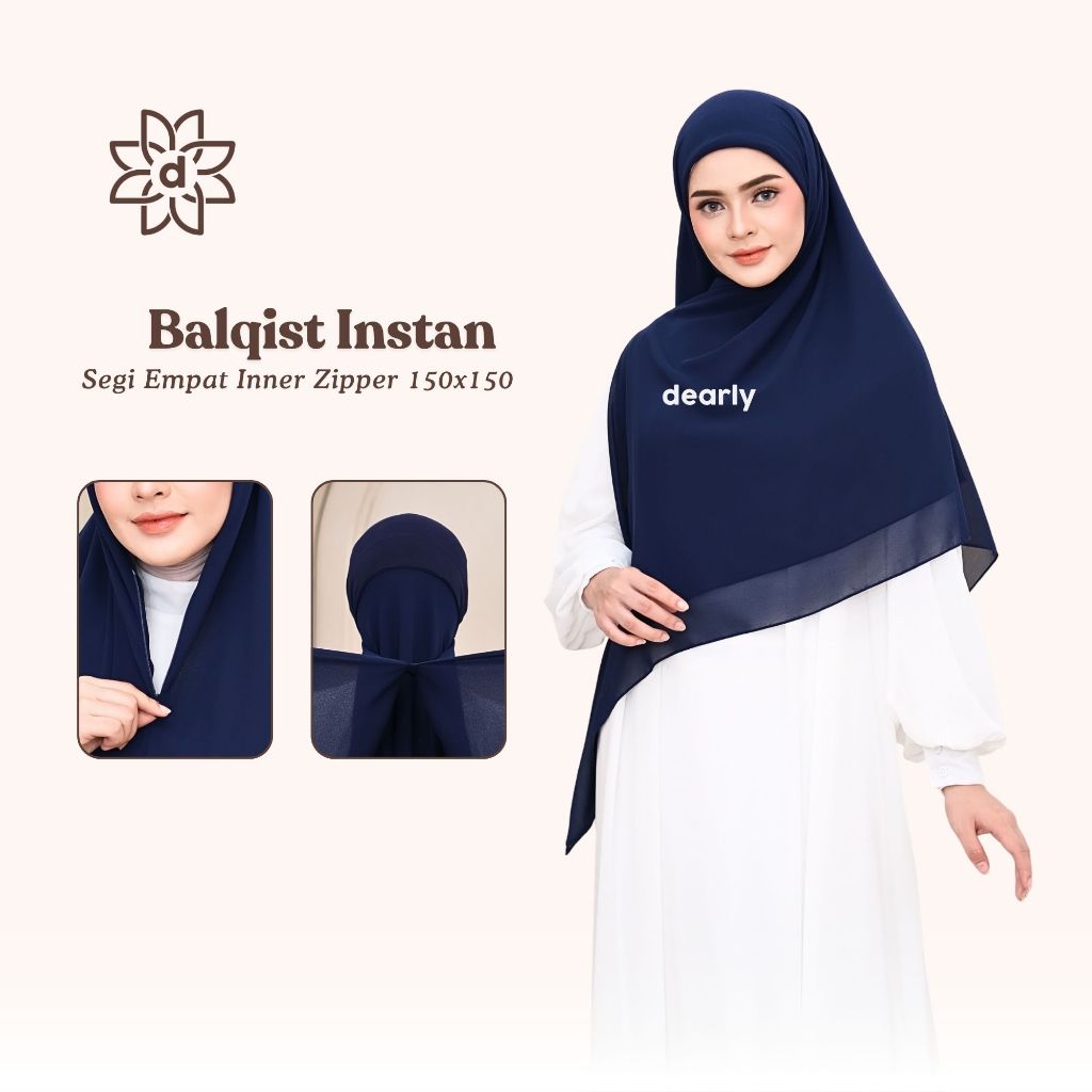 Hijab Instan Segi Empat Zipper Segi Empat Inner Syari 150x150 Jilbab Ceruty Jumbo Jilbab Instan Jumb