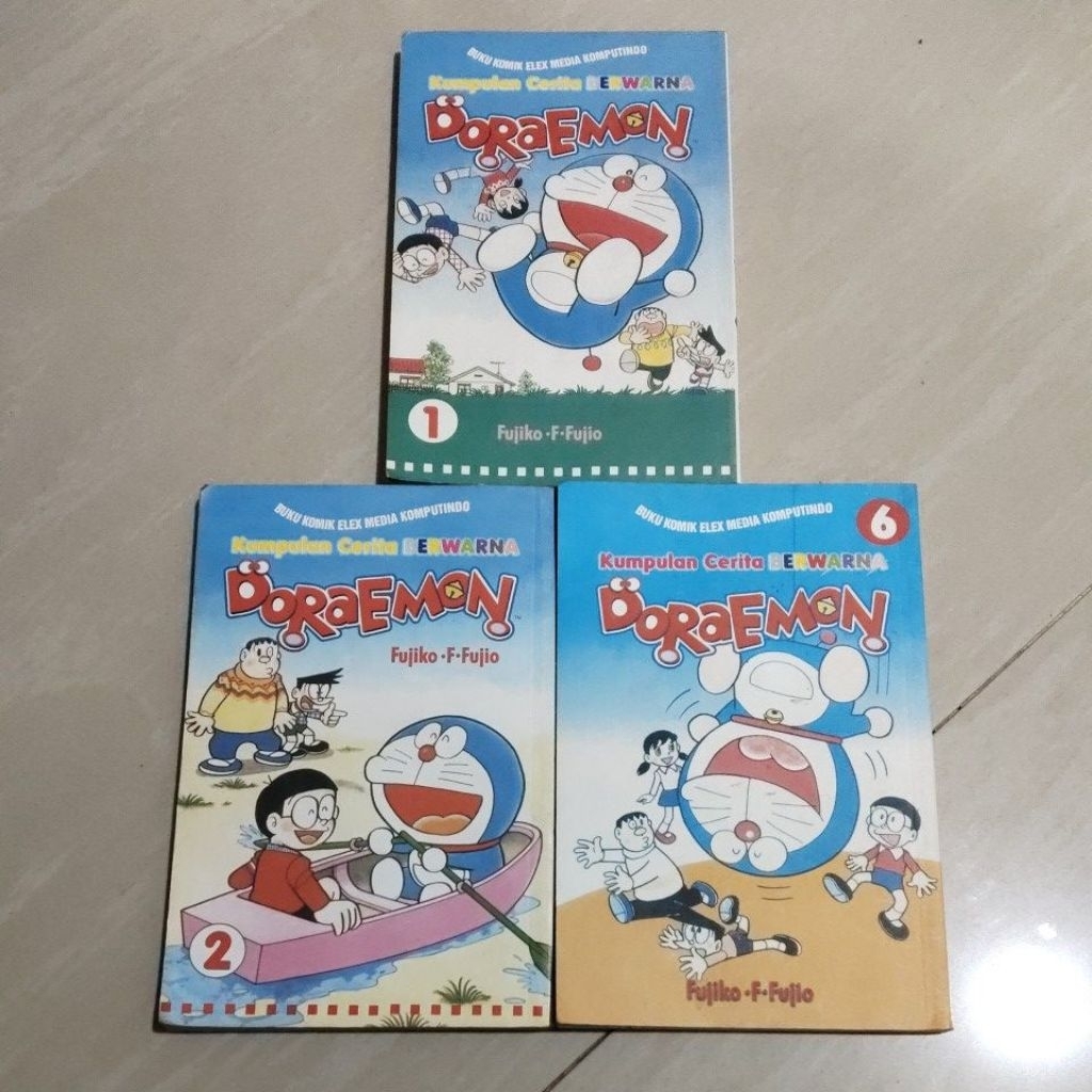 3 KOMIK ORI KOMIK KUMPULAN CERITA BERWARNA DORAEMON NO 1.2.6. PENERBIT ELEX MEDIA KOMPUTINDO