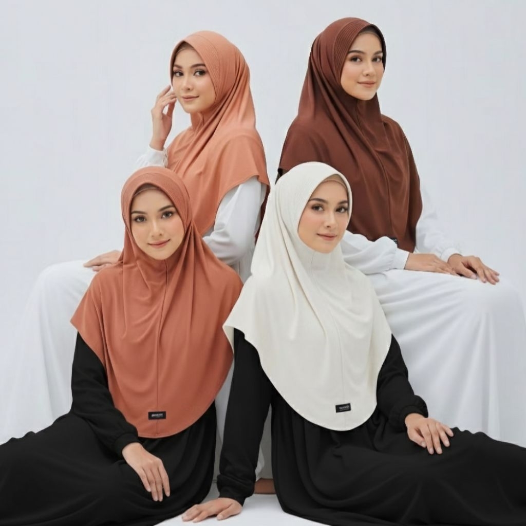 BY INARA Daily Bergo Instan Size L Jumbo Jersey Terbaik Bergo Hamidah Ternyaman hijab instan pet hij
