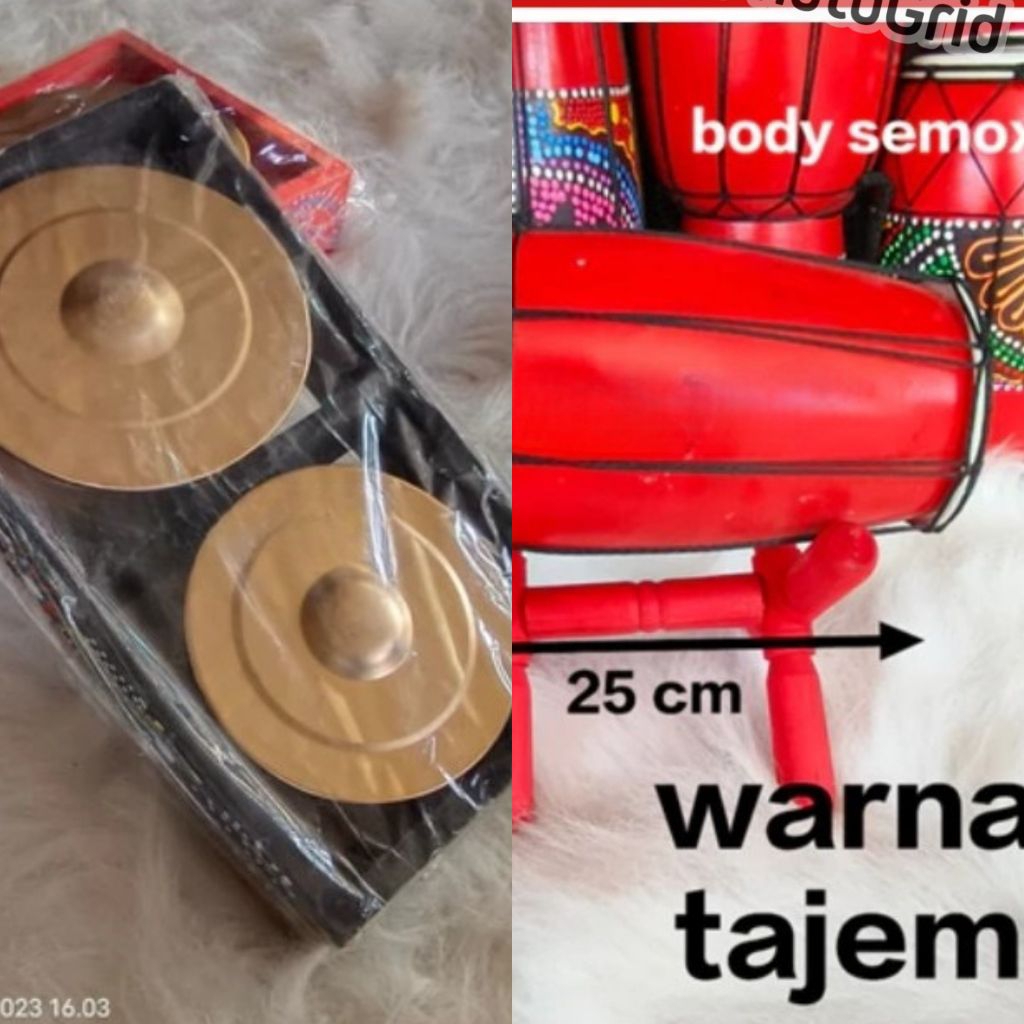 Alat Musik Kenong Kendang Barongan Ceng Ceng Anak Bahan Kuningan Isi 2 Mainan Tradisional Bali