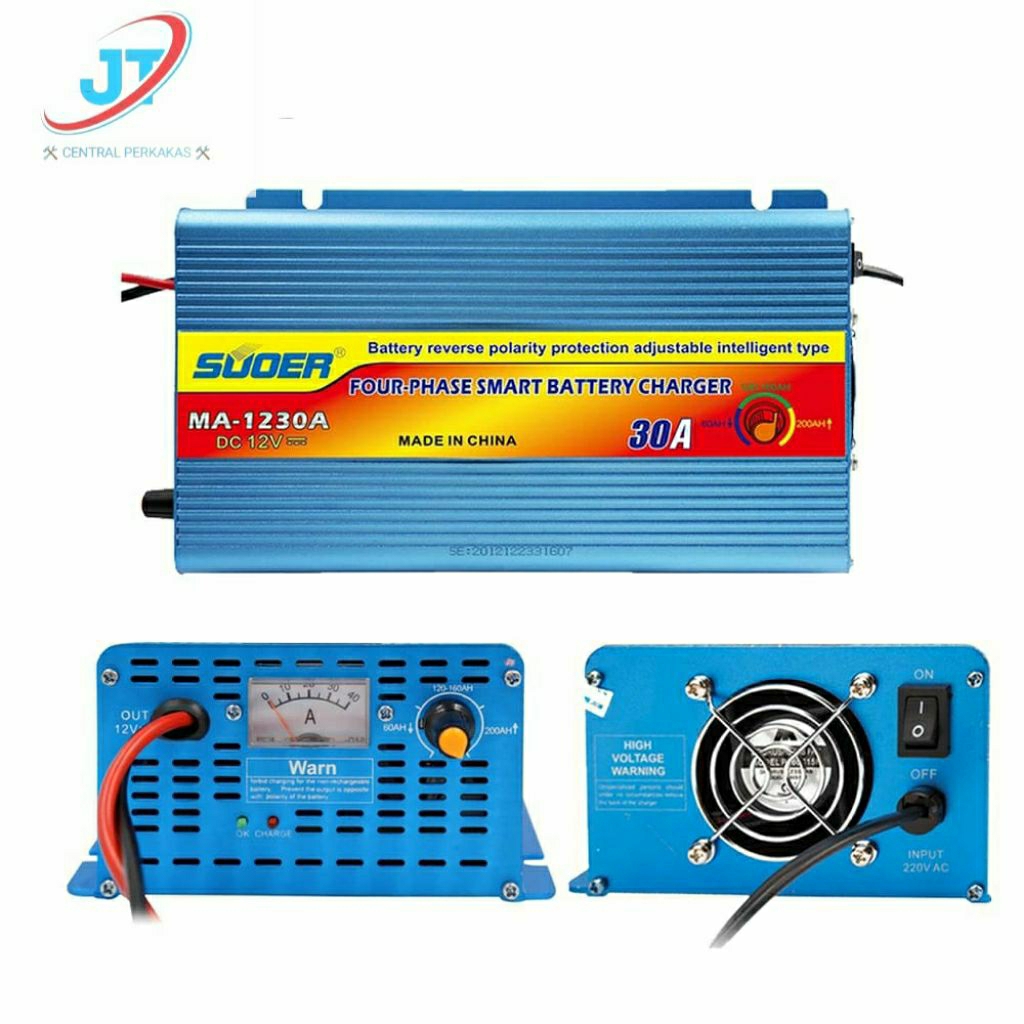 Smart Fast Charger Accu Cas Aki Otomatis 12v 10A 20A 30A 10 20 30 Amper