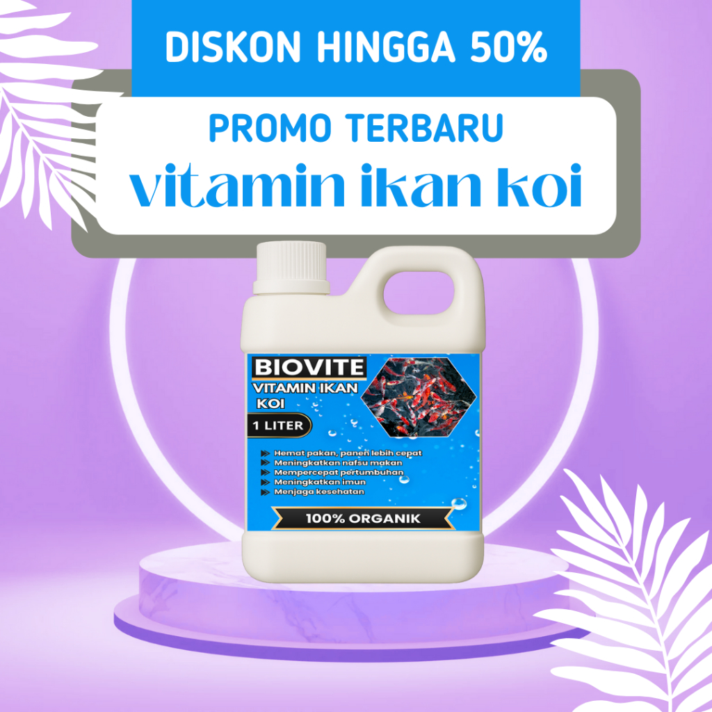 Vitamin ikan koi, vitamin ikan koi cepat besar, pemacu pertumbuhan ikan koi 100 ML , 500 ML ,1 liter
