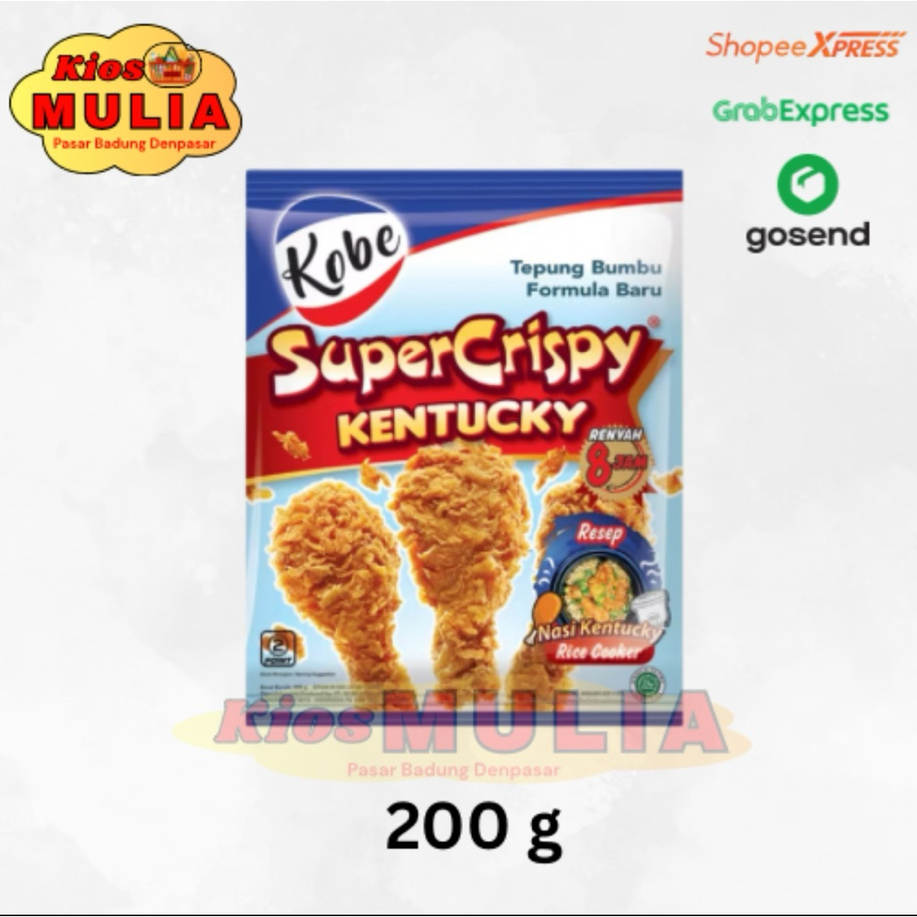 Kobe Tepung Serbaguna Ayam Goreng Crispy 200gr Tepung Ayam Goreng Super Crispy, Tepung Ayam Goreng A