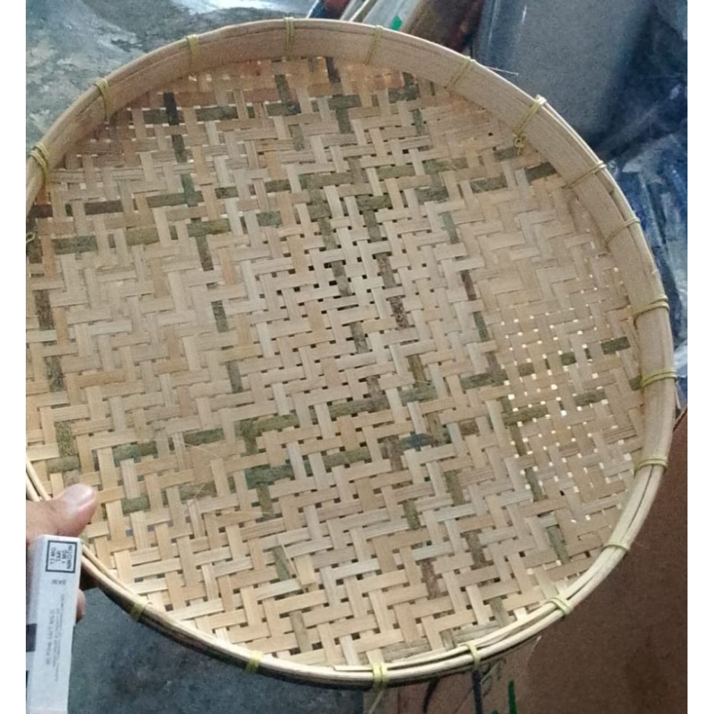 Tampa ayakan /Tampa Kecil / ayakan bambu  (anyaman tradisional) diameter 40