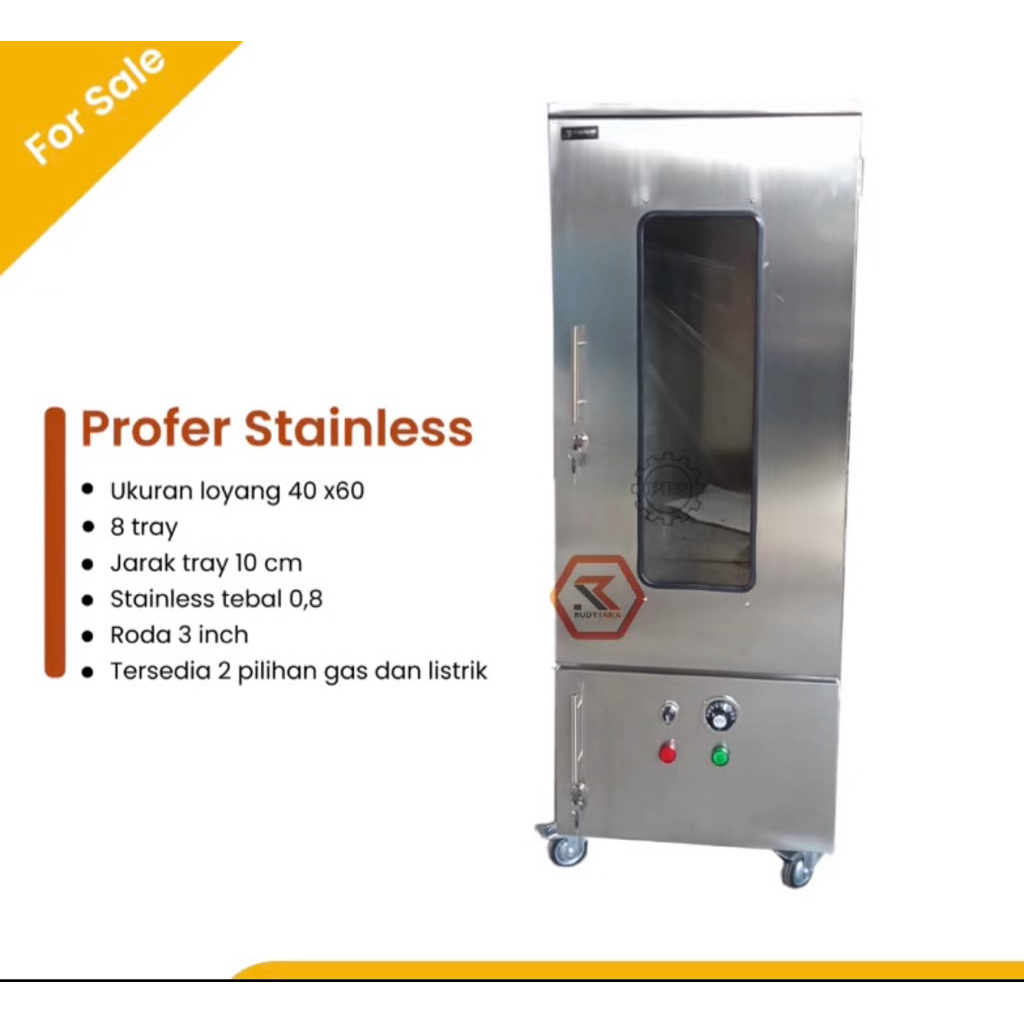 proofer stainless kapasitas 8 loyang 40x60 | proofer listrik pengembang roti |pengembang roti
