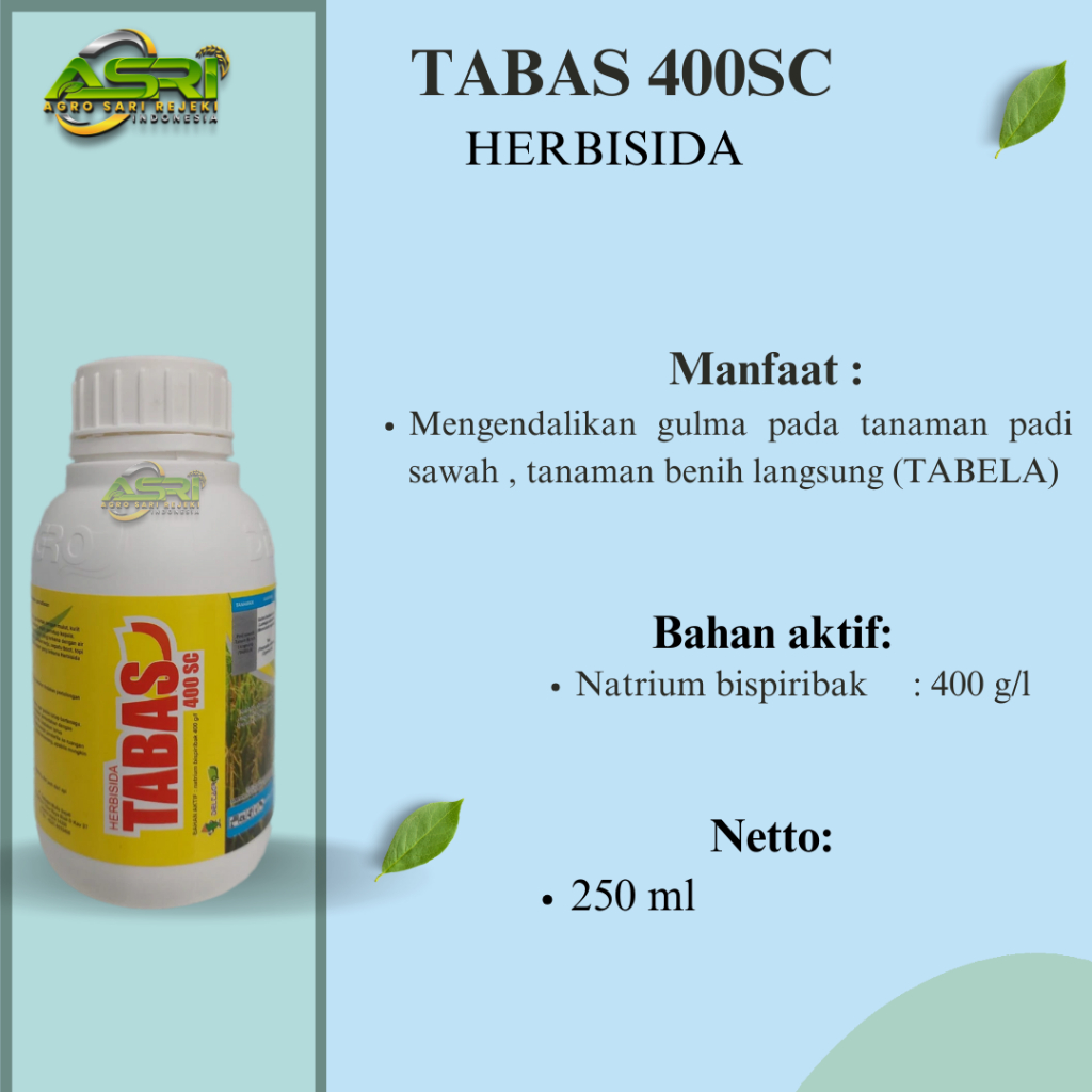 TABAS 400SC 200 ML HERBISIDA SELEKTIF PADI OBAT RUMPUT