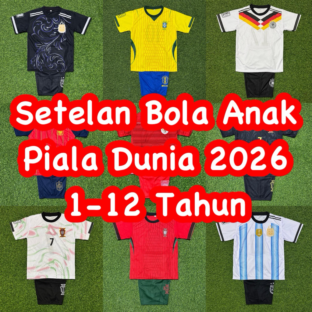 SETELAN BOLA ANAK JERSEY PIALA DUNIA 2026