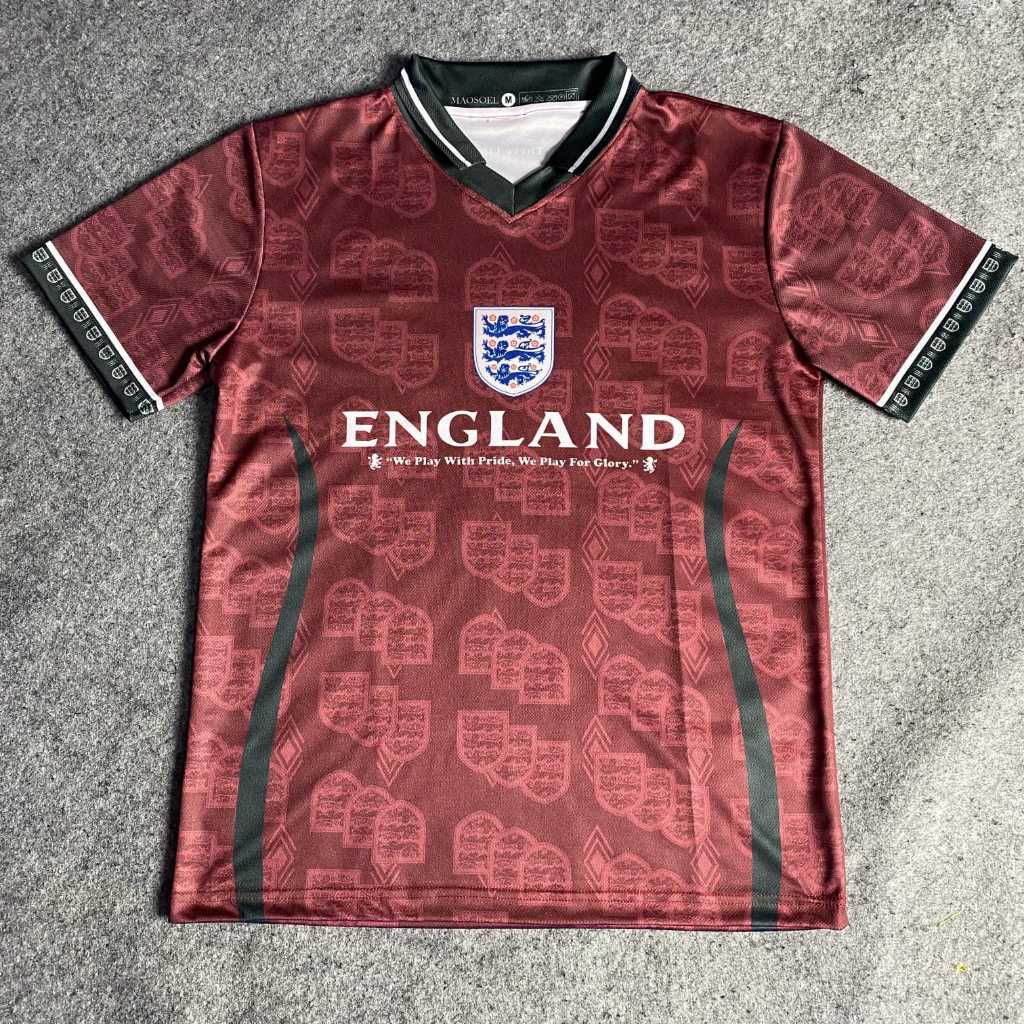 Jersey Vintage England Maroon Fantasy // Jersey Retro // Jesey Bola Piala Dunia