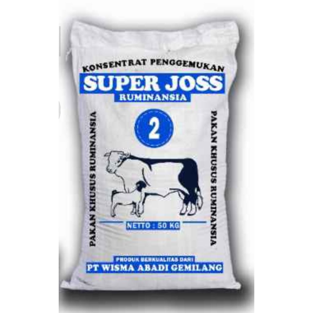 50 kg Super Joss Konsentrat Ruminansia Penggemukan Ternak Sapi Kambing Domba 1 sak (50 kg)
