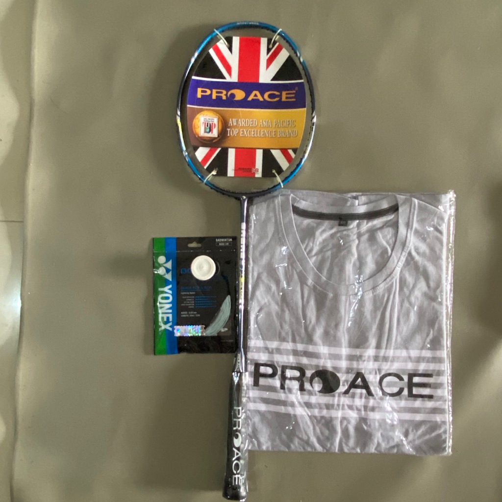 Raket Badminton Pro Ace Sabre 10 ( Free Kaos + Senar + Grip)