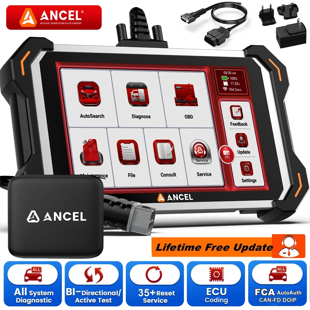ANCEL DS600 Elite OBD2 Scanner Mobil Universal OBDII Dua Arah Scanner All System Car Diagnostic Scan
