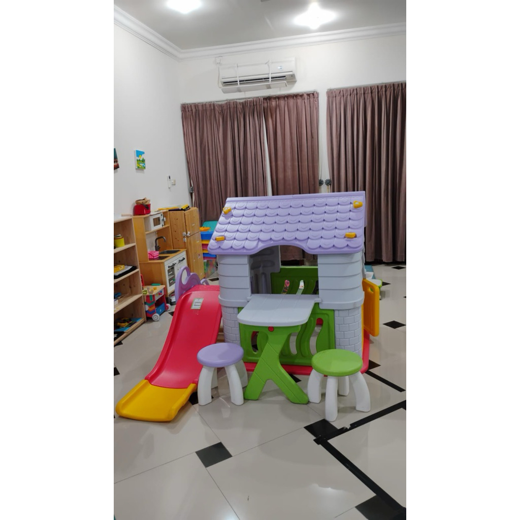 PRELOVED Kokuro Playhouse with Slide & Basket