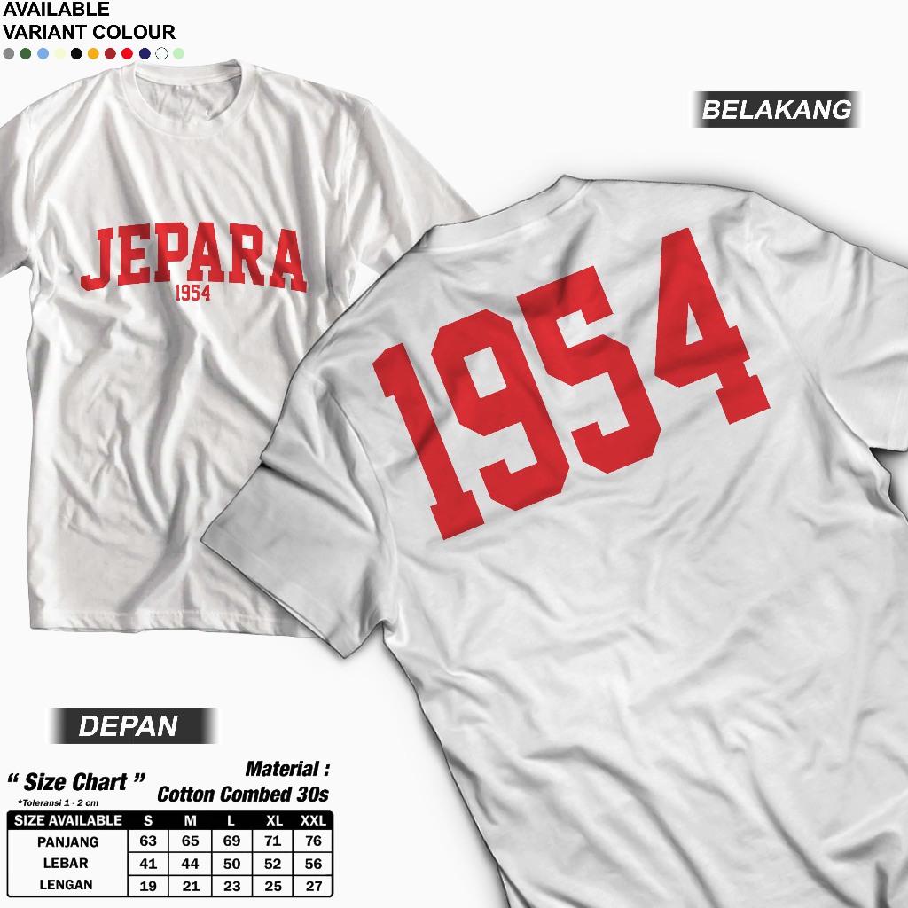 Kaos PERSIJAP JEPARA 1954 Suporter Banaspati Tshirt Starmilstore 10821A