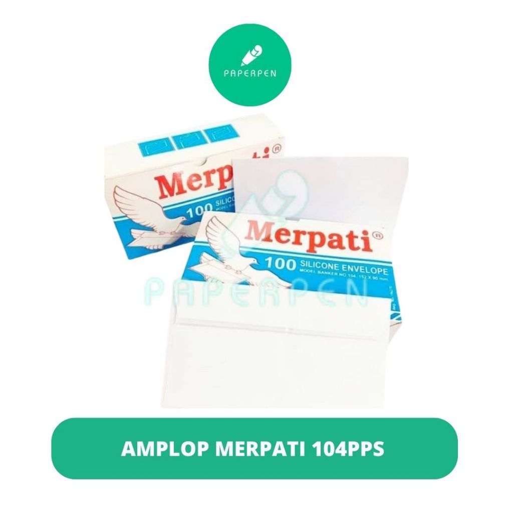 Amplop MERPATI 1 Slop 5 Pak Amplop Merpati Putih 104PPS 80G Ada Perekat