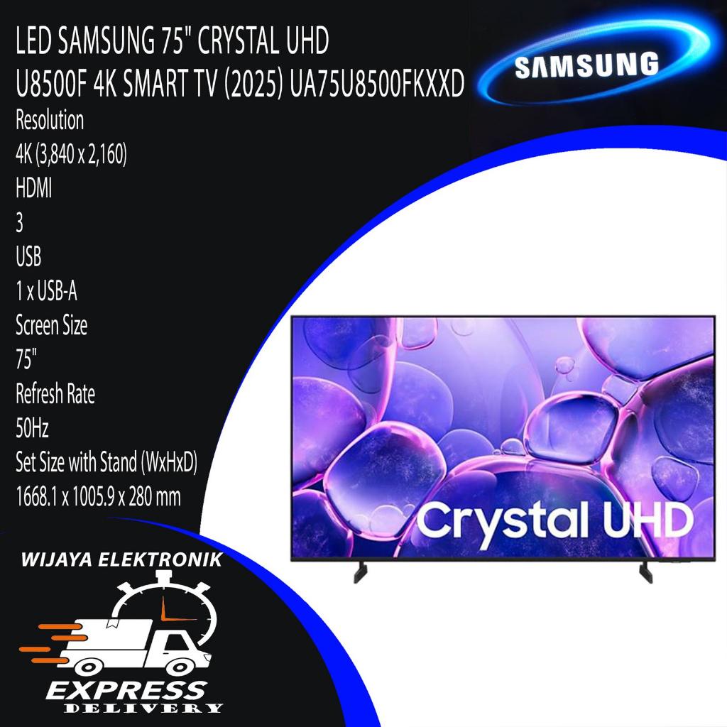 SAMSUNG 75U8500FKXXD - TV Led Samsung 75 Inch Crystal UHD 4K Smart TV New 2025