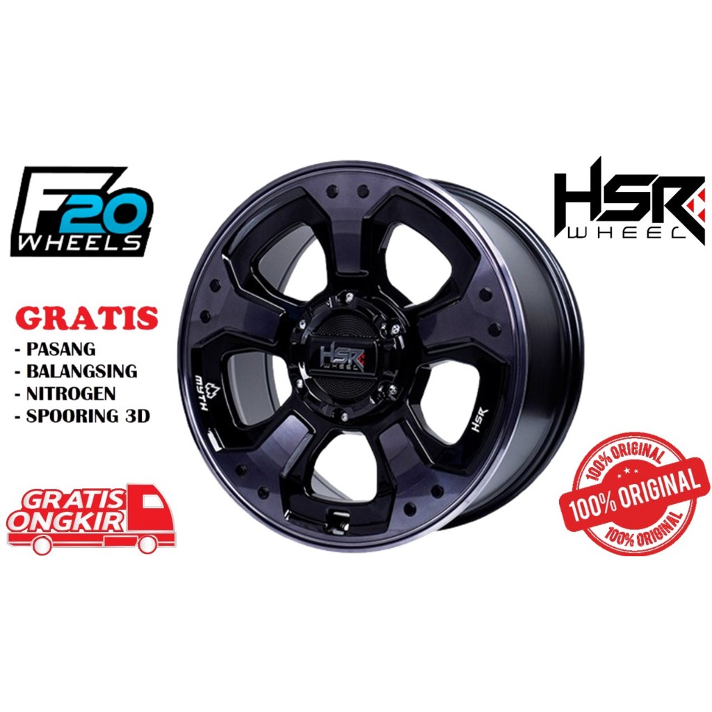 HSR WHEEL Velg Mobil Ring 18 HSR Myth03 Lebar 8 PCD 6x139,7 Untuk Pajero,Fortuner,Hilux DLL
