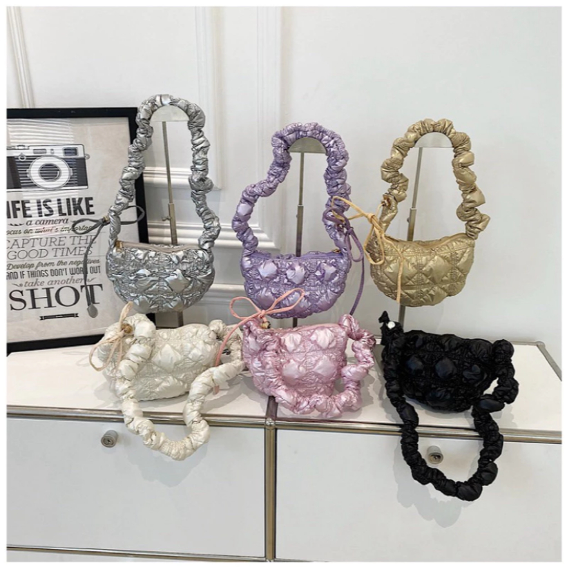 CARLYN GLOSSY COZY BAG/ PUFFY BAG CARLYN/ TAS BAHU CARLYN KOREA THAILAND/ SHOULDER BAG