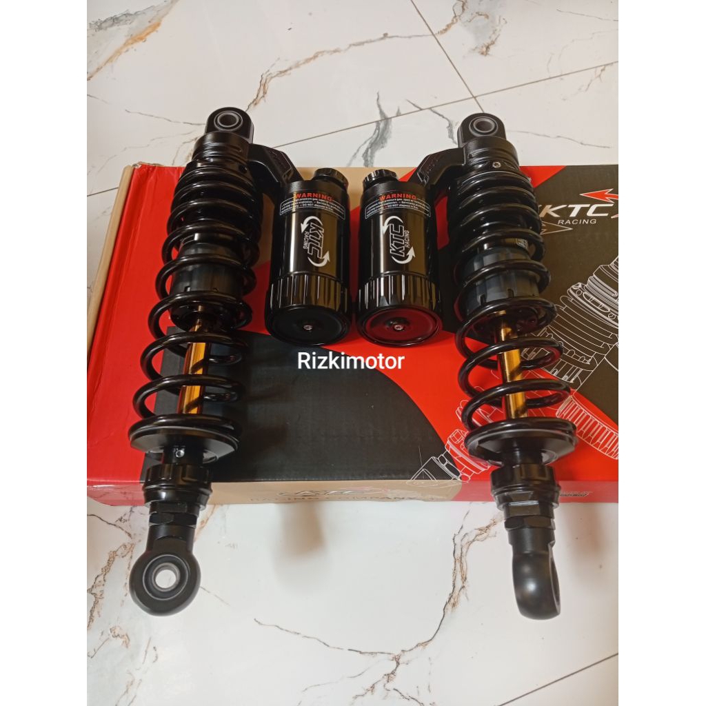 Shokbeker tabung rx king KTC extrime original terbaru warna fullblack as gold ukuran 320mm