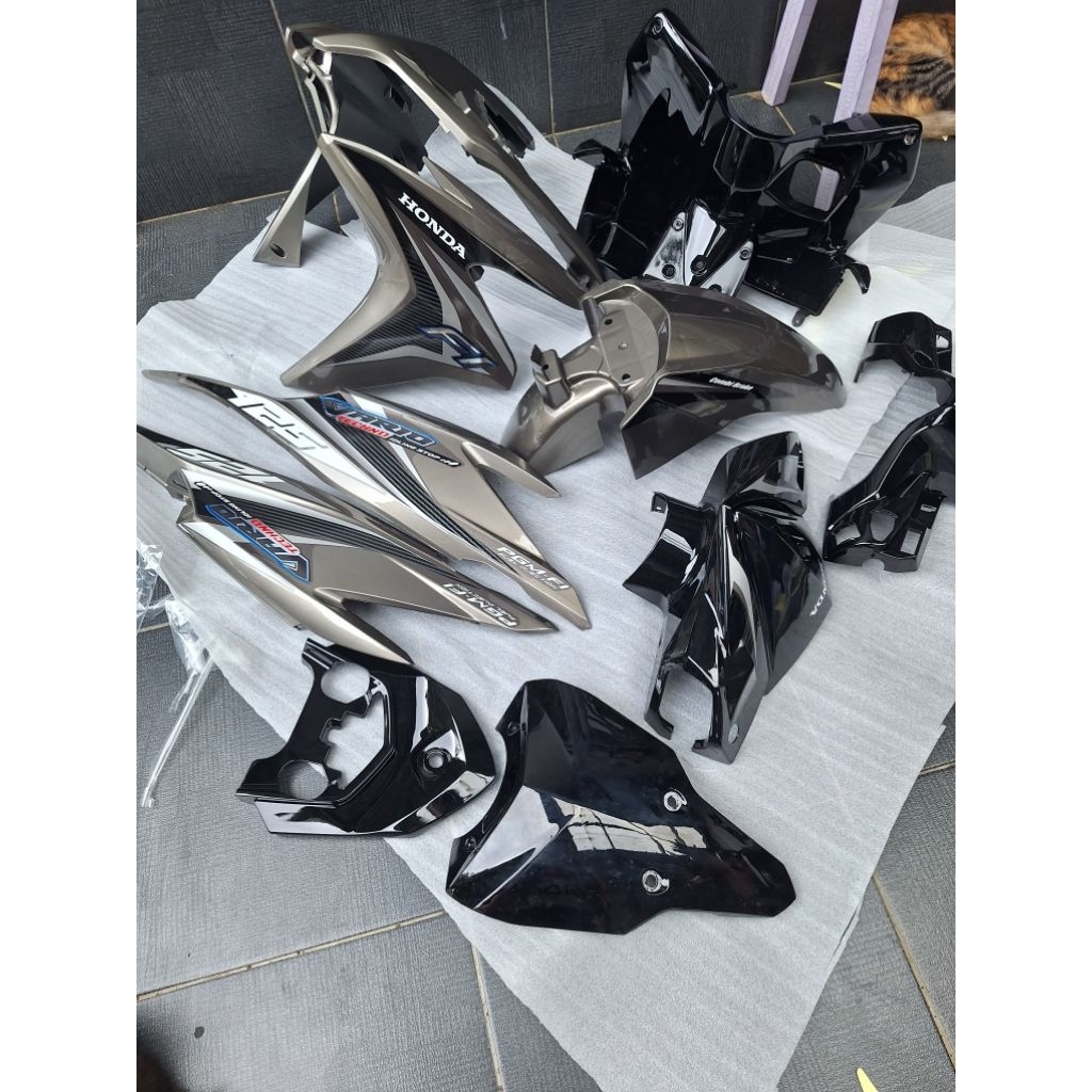 full body bodi halus depan belakang vario 125 2014 iss kzr coklat brown