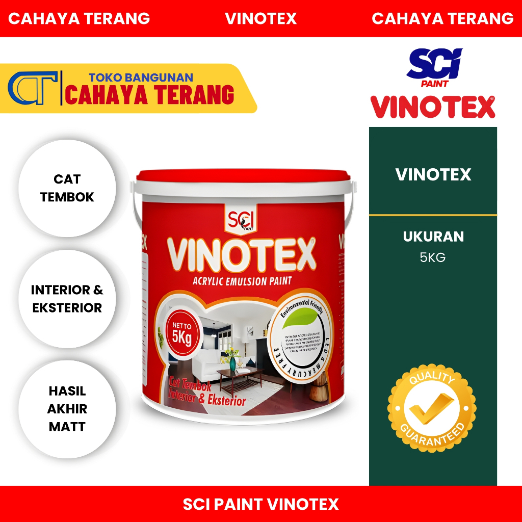 VINOTEX 5KG CAT TEMBOK INTERIOR & EKSTERIOR