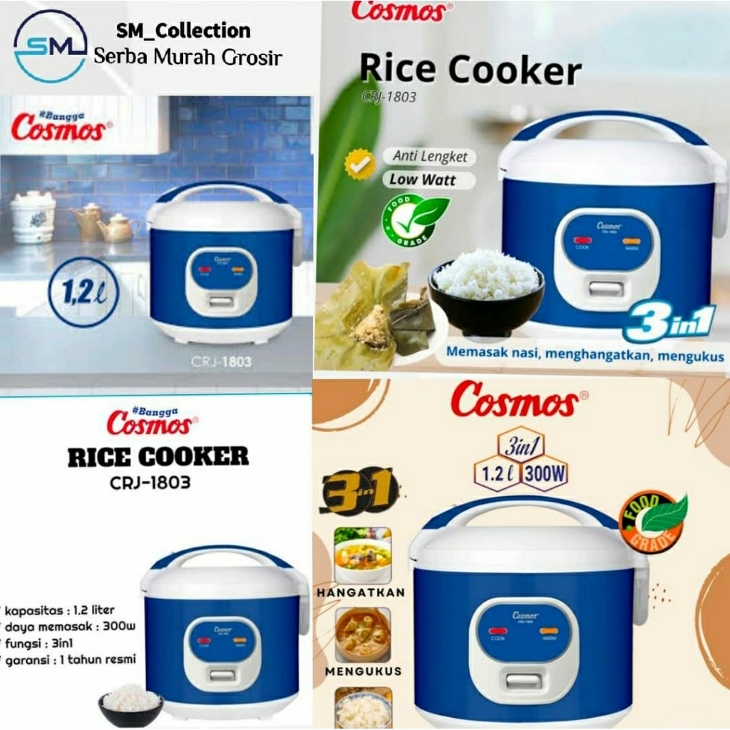 Alat masak/penanak nasi/ Rice cooker Cosmos CRJ1803
