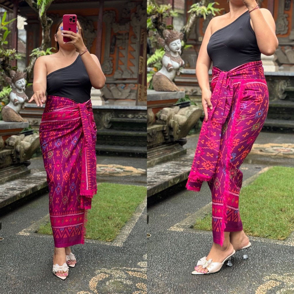 endek semi mastuli set selendang