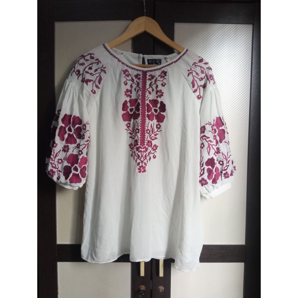 Preloved blouse OCD wanita bordir
