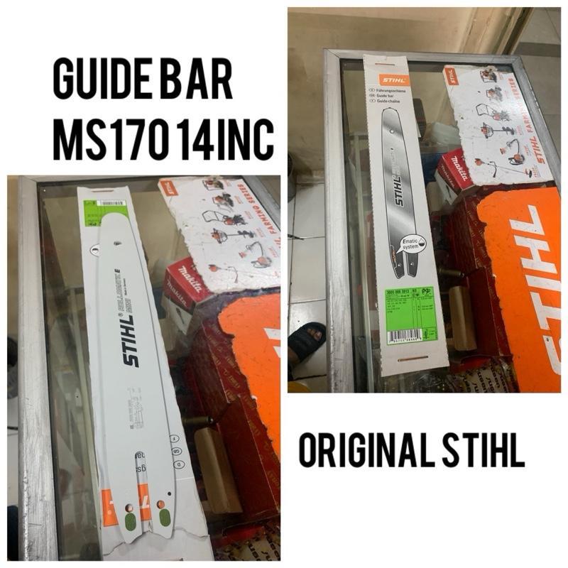 STIHL Guide Bar MS170 14inc Original Gergaji Kayu Stihl 3005 000 3909  Mesin Gergaji Kayu Stihl