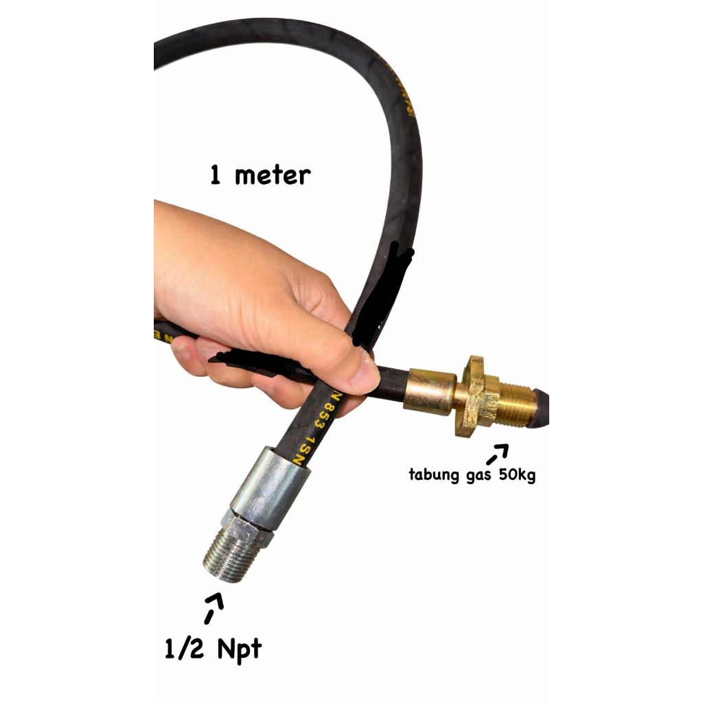 Selang tabung gas pigtail 50KG