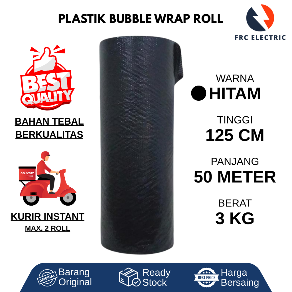BUBBLE WRAP - BUBBLE WRAP HITAM - BUBBLE WRAP HITAM 50 METER - BUBBLE WRAP ROLL