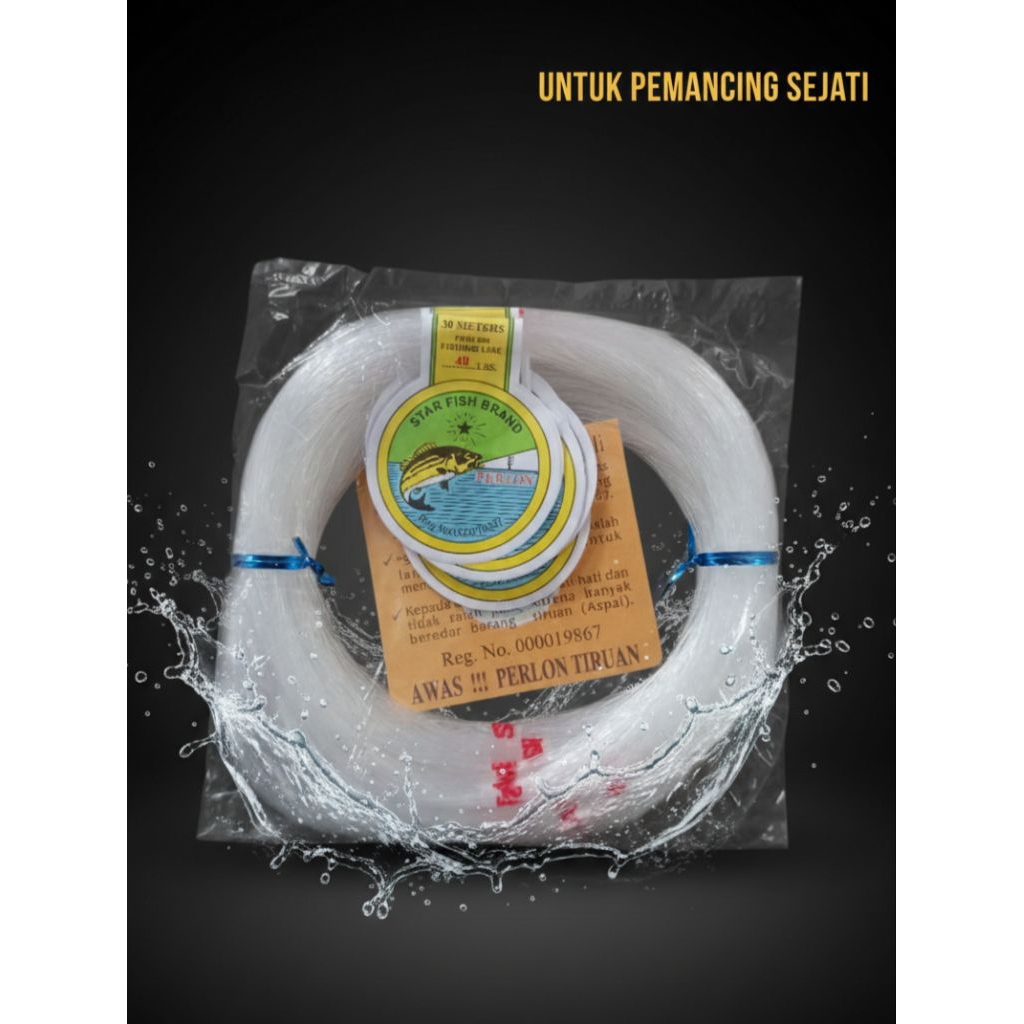 SENAR PERLON FISH BRAND Tersedia no 25lbs-120lbs