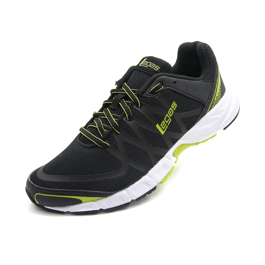 Sepatu League Legas Hitam Hijau Evo La U Running Shoes Cowo Cewe Unisex Olahraga Pria Wanita Origina