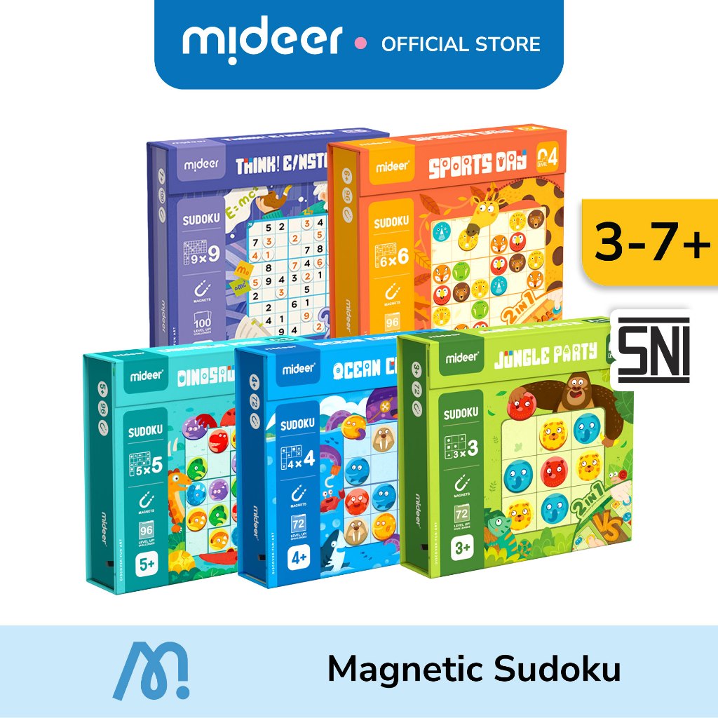 Mideer - Magnetic Sudoku | Mainan Edukasi Sudoku Magnet Anak