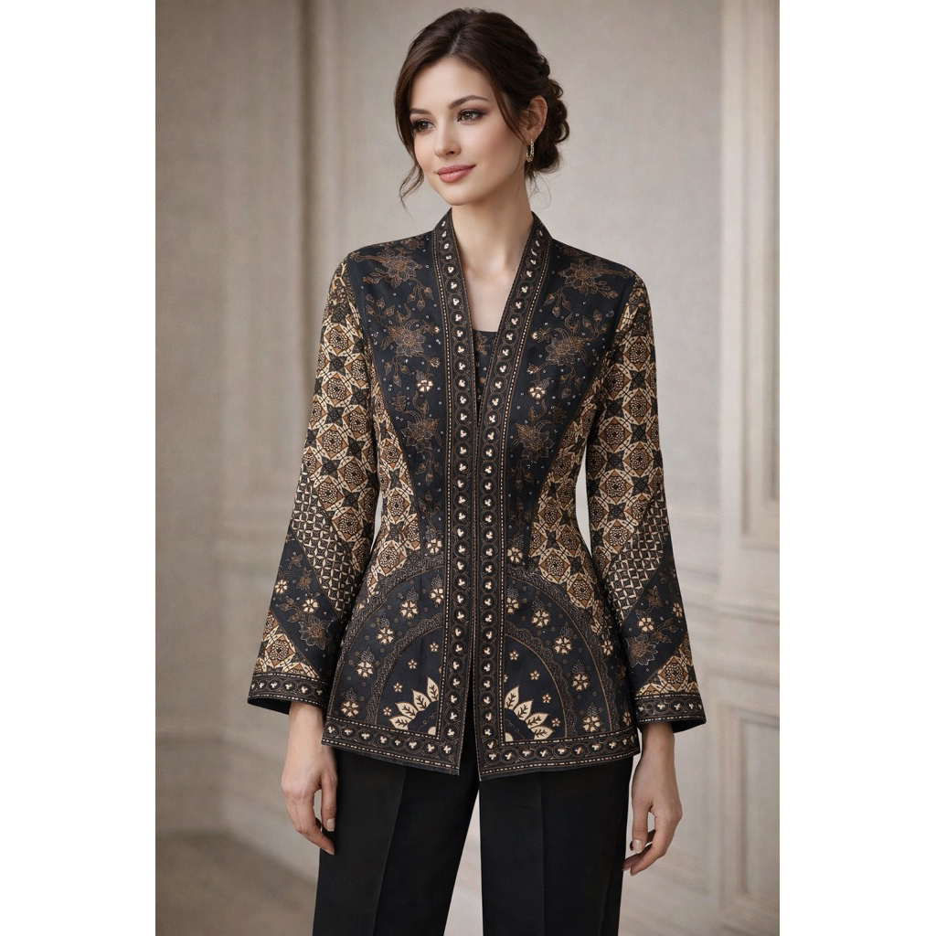 atasan batik cantik Kebaya Batik Larasati modern elegan model kartini